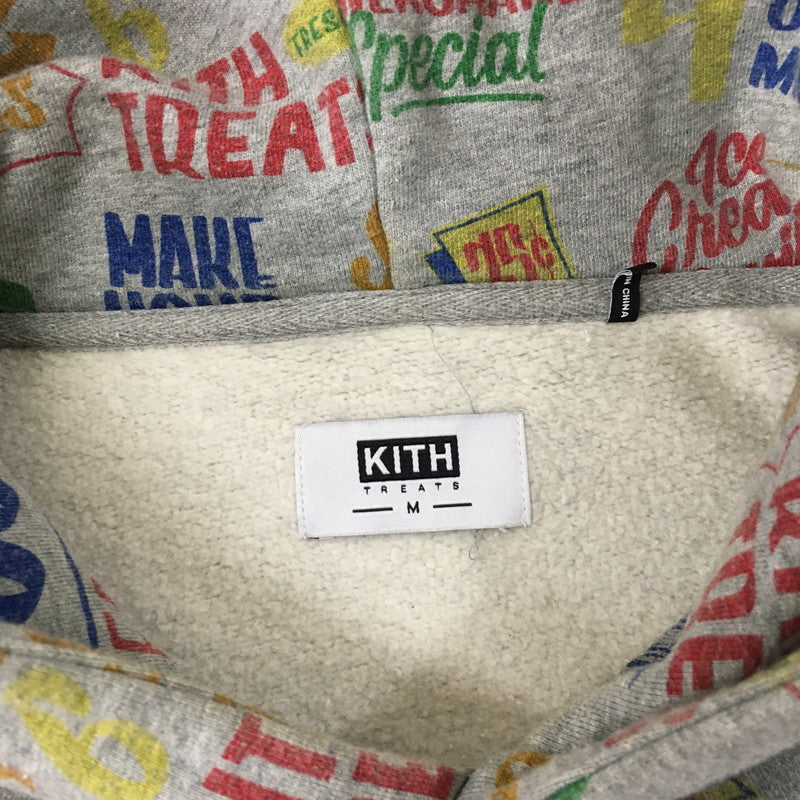 【中古品】【メンズ】  KITH TREATS キストリーツ CIRCULAR HOODIE KH2243-103 サーキュラーフーディー トップス プルオーバーパーカー 142-241115-kk-13-tei サイズ：M カラー：グレー 万代Net店