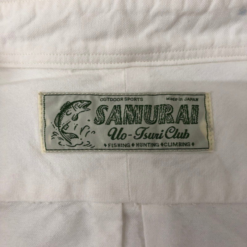 【中古品】【メンズ】  SAMURAI JIANS サムライジーンズ B.D SHIRT ボタンダウンシャツ 七分丈 トップス SAMURAI Uo Tsuri Club 145-250107-kk-12-tei サイズ：XS カラー：ホワイト 万代Net店