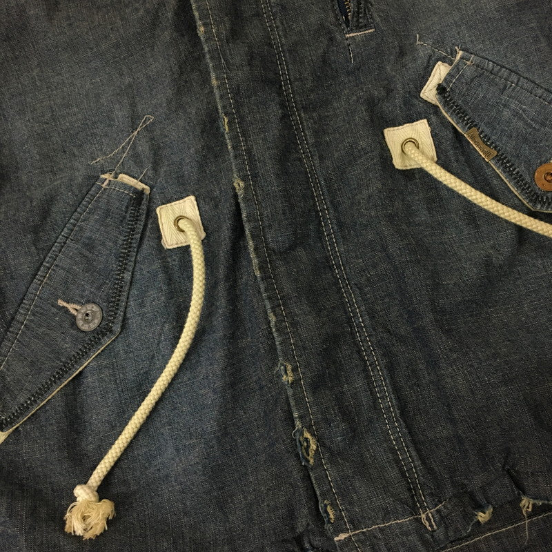 【中古品】【メンズ】 AVIREX アヴィレックス M-51 MODS PARKA 6132008 M-51 モッズパーカー ライトアウター デニムフーデッドジャケット 145-241115-kk-11-tei サイズ：M カラー：インディゴ 万代Net店