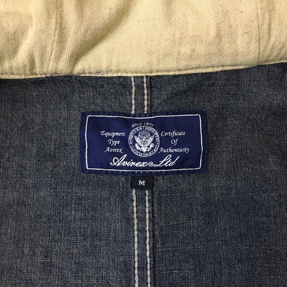 【中古品】【メンズ】 AVIREX アヴィレックス M-51 MODS PARKA 6132008 M-51 モッズパーカー ライトアウター デニムフーデッドジャケット 145-241115-kk-11-tei サイズ：M カラー：インディゴ 万代Net店