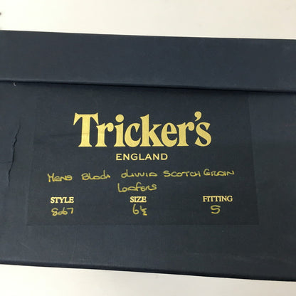 【中古美品】【レディース】 Tricker's トリッカーズ × AQUASCUTUM アクアスキュータム 別注 コラボ COIN LOAFER 8067 コインローファー 革靴 167-241115-kk-01-tei サイズ：6.5 カラー：ブラック 万代Net店