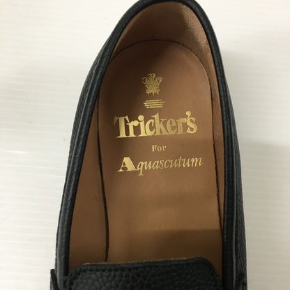 【中古美品】【レディース】 Tricker's トリッカーズ × AQUASCUTUM アクアスキュータム 別注 コラボ COIN LOAFER 8067 コインローファー 革靴 167-241115-kk-01-tei サイズ：6.5 カラー：ブラック 万代Net店