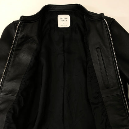 【中古品】【メンズ】 UNITED TOKYO ユナイテッドトウキョウ SINGLE RIDERS JACKET 408352007 シングルライダースジャケット アウター 147-250130-kk-13-tei サイズ：1 カラー：ブラック 万代Net店