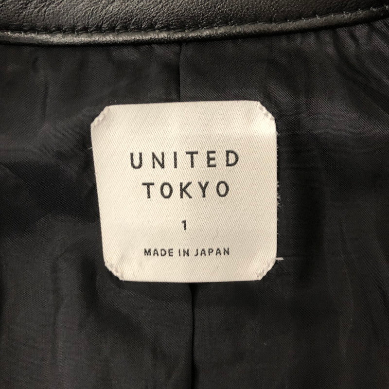 【中古品】【メンズ】 UNITED TOKYO ユナイテッドトウキョウ SINGLE RIDERS JACKET 408352007 シングルライダースジャケット アウター 147-250130-kk-13-tei サイズ：1 カラー：ブラック 万代Net店