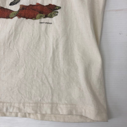 【中古品】【メンズ】  LIBERTY GRAPHICS リバティーグラフィックス 90's Diana Dee Tyler Animal Migration T-shirt 90年代 ディアナ・ディー・タイラー アニマル マイグレーション Tシャツ 半袖 トップス 145-250123-kk-04-tei サイズ：M カラー：アイボリー 万代Net店