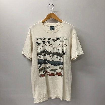 【中古品】【メンズ】  LIBERTY GRAPHICS リバティーグラフィックス 90's Diana Dee Tyler Animal Migration T-shirt 90年代 ディアナ・ディー・タイラー アニマル マイグレーション Tシャツ 半袖 トップス 145-250123-kk-04-tei サイズ：M カラー：アイボリー 万代Net店