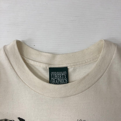 【中古品】【メンズ】  LIBERTY GRAPHICS リバティーグラフィックス 90's Diana Dee Tyler Animal Migration T-shirt 90年代 ディアナ・ディー・タイラー アニマル マイグレーション Tシャツ 半袖 トップス 145-250123-kk-04-tei サイズ：M カラー：アイボリー 万代Net店