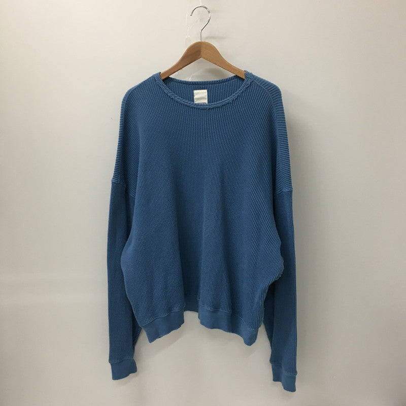 【中古品】【メンズ】 YSTRDY’S TMRRW イエスタデイズ トゥモロウ WAFFLE BAGGY CREW TOP YT-C0605 ワッフル バギー クルートップ 長袖 トップス 147-241228-at-12-tei サイズ：S カラー：ブルー 万代Net店