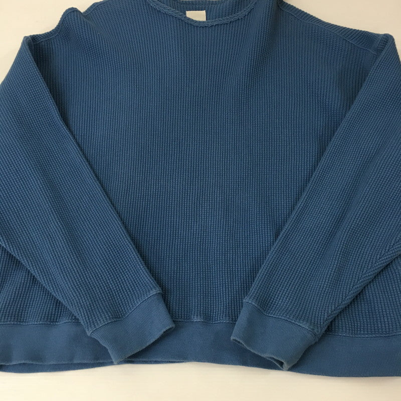 【中古品】【メンズ】 YSTRDY’S TMRRW イエスタデイズ トゥモロウ WAFFLE BAGGY CREW TOP YT-C0605 ワッフル バギー クルートップ 長袖 トップス 147-241228-at-12-tei サイズ：S カラー：ブルー 万代Net店