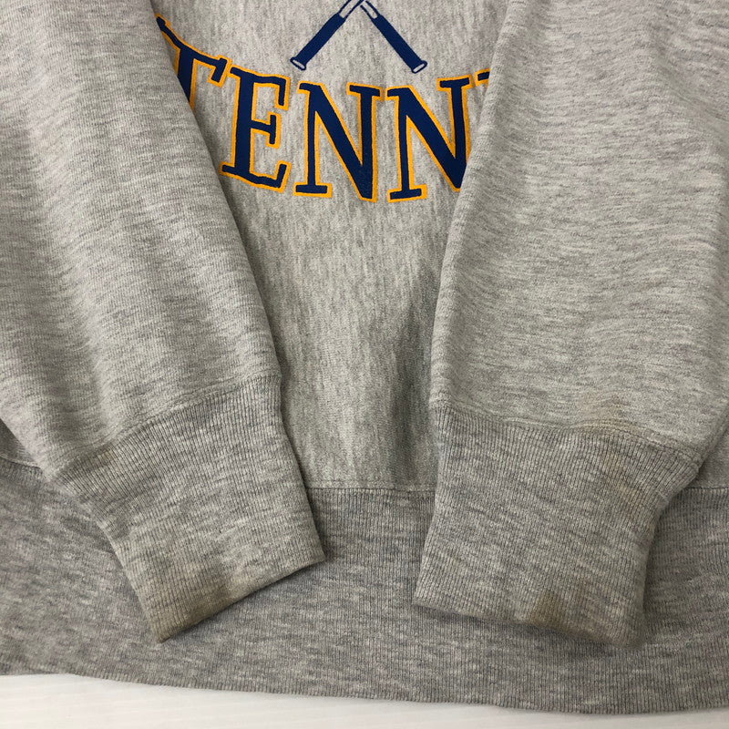 【中古品】【メンズ】 Champion チャンピオン 80's HOFSTRA TENNIS PRINT REVERSE WEAVE CREWNECK SWEATSHIRT VINTAGE 80年代 リバースウィーブ クルーネック スウェットシャツ トップス ヴィンテージ 3段プリント 145-241115-kk-23-tei サイズ：L カラー：グレー 万代Net店