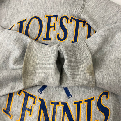 【中古品】【メンズ】 Champion チャンピオン 80's HOFSTRA TENNIS PRINT REVERSE WEAVE CREWNECK SWEATSHIRT VINTAGE 80年代 リバースウィーブ クルーネック スウェットシャツ トップス ヴィンテージ 3段プリント 145-241115-kk-23-tei サイズ：L カラー：グレー 万代Net店