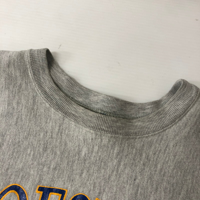 【中古品】【メンズ】 Champion チャンピオン 80's HOFSTRA TENNIS PRINT REVERSE WEAVE CREWNECK SWEATSHIRT VINTAGE 80年代 リバースウィーブ クルーネック スウェットシャツ トップス ヴィンテージ 3段プリント 145-241115-kk-23-tei サイズ：L カラー：グレー 万代Net店