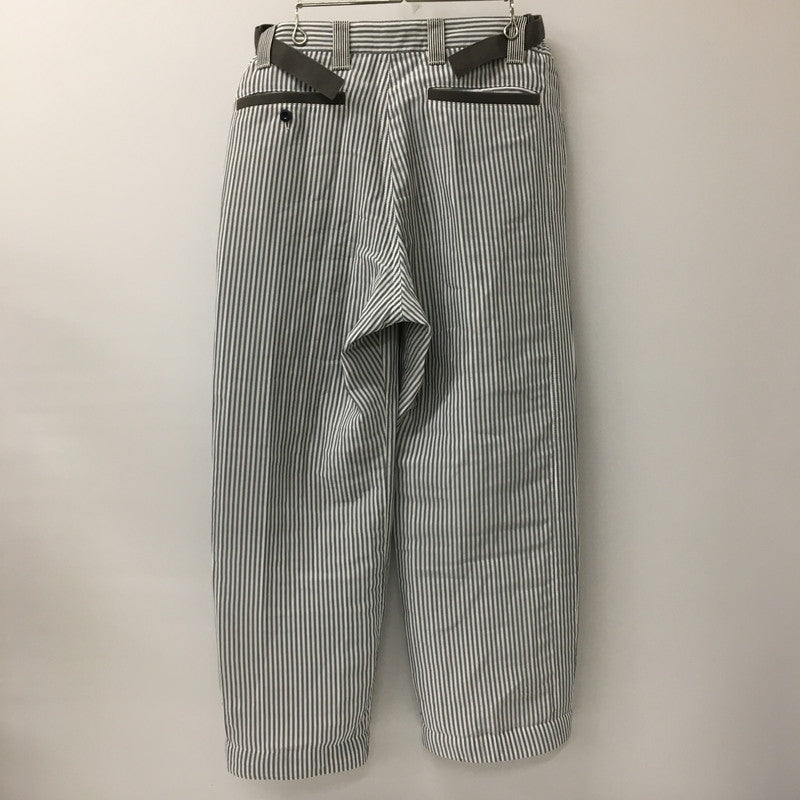 【中古品】【メンズ】 STRIPE WIDE PANTS 17-01297M ストライプワイドパンツ ボトムス 151-241211-kk-37-tei サイズ：2 カラー：グレーストライプ 万代Net店