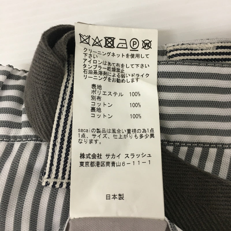 【中古品】【メンズ】 STRIPE WIDE PANTS 17-01297M ストライプワイドパンツ ボトムス 151-241211-kk-37-tei サイズ：2 カラー：グレーストライプ 万代Net店