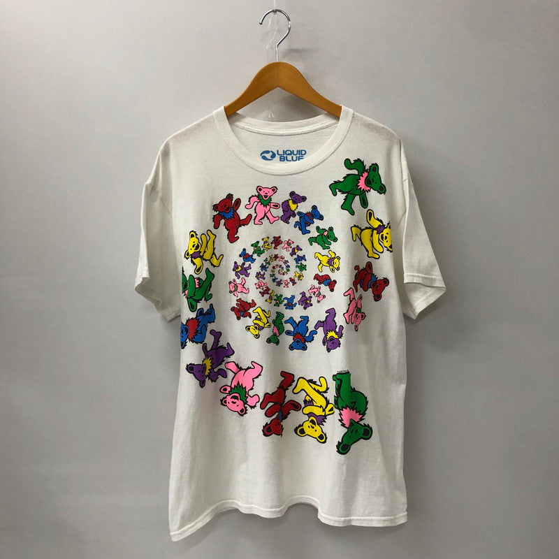 【中古品】【メンズ】  LIQUID BLUE リキッドブ ルー GRATEFUL DEAD SPIRAL BEARS T-SHIRT グレイトフルデッド スパイラルベアーズ Tシャツ 半袖 トップス 145-250123-kk-01-tei サイズ：L カラー：ホワイト 万代Net店