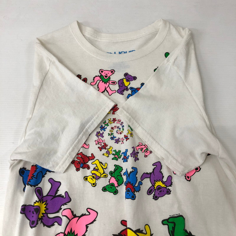 【中古品】【メンズ】  LIQUID BLUE リキッドブ ルー GRATEFUL DEAD SPIRAL BEARS T-SHIRT グレイトフルデッド スパイラルベアーズ Tシャツ 半袖 トップス 145-250123-kk-01-tei サイズ：L カラー：ホワイト 万代Net店