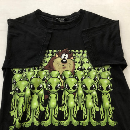 【現状渡し品】【メンズ】 LOONEY TUNES ルーニー テューンズ TAZ ALINE T-SHIRT タズ アライン Tシャツ 半袖 トップス 145-260711-sa-10-tei サイズ：不明 カラー：ブラック 万代Net店
