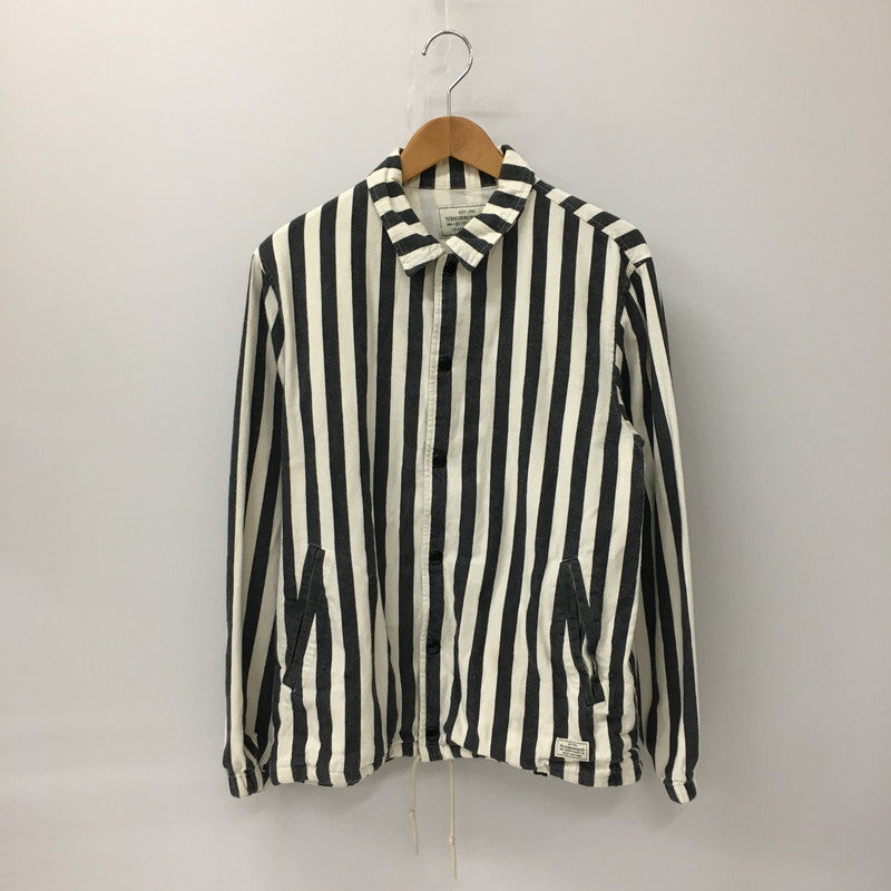 【中古品】【メンズ】 NEIGHBORHOOD ネイバーフッド 14AW BROOKS STRIPE/C-JKT 142TSNH-JKM04 ブルックス ストライプ ジャケット ライトアウター 142-241228-at-26-tei サイズ：S カラー：ホワイト/ブラック 万代Net店