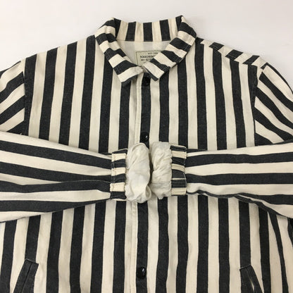 【中古品】【メンズ】 NEIGHBORHOOD ネイバーフッド 14AW BROOKS STRIPE/C-JKT 142TSNH-JKM04 ブルックス ストライプ ジャケット ライトアウター 142-241228-at-26-tei サイズ：S カラー：ホワイト/ブラック 万代Net店