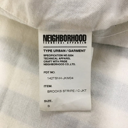 【中古品】【メンズ】 NEIGHBORHOOD ネイバーフッド 14AW BROOKS STRIPE/C-JKT 142TSNH-JKM04 ブルックス ストライプ ジャケット ライトアウター 142-241228-at-26-tei サイズ：S カラー：ホワイト/ブラック 万代Net店