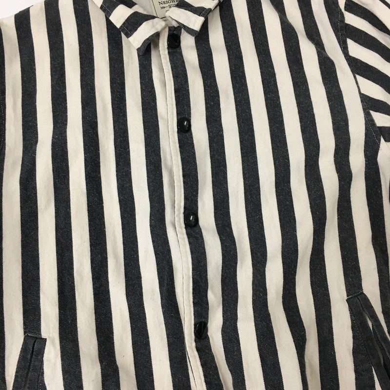 【中古品】【メンズ】 NEIGHBORHOOD ネイバーフッド 14AW BROOKS STRIPE/C-JKT 142TSNH-JKM04 ブルックス ストライプ ジャケット ライトアウター 142-241228-at-26-tei サイズ：S カラー：ホワイト/ブラック 万代Net店