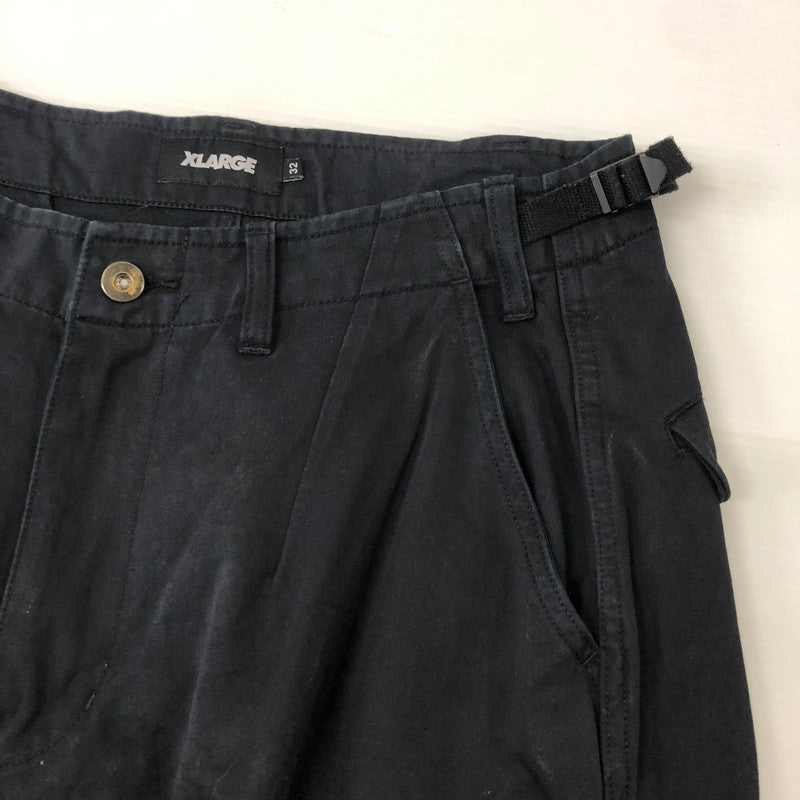 【中古品】【メンズ】 XLARGE エクストララージ CUSTOM MILITARY PANTS 101243031008 カスタム ミリタリーパンツ ボトムス 153-241229-kk-11-tei サイズ：32 カラー：ブラック 万代Net店