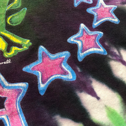 【中古品】【メンズ】 UNKNOWN 90’s AEROSMITH TIEDYE TEE 90年代 エアロスミス タイダイ Ｔシャツ 半袖 トップス 145-260711-sa-07-tei サイズ：L カラー：パープル 万代Net店