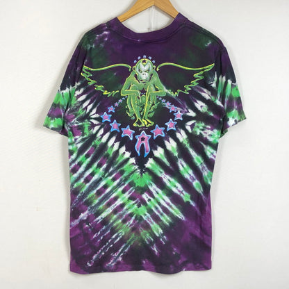 【中古品】【メンズ】 UNKNOWN 90’s AEROSMITH TIEDYE TEE 90年代 エアロスミス タイダイ Ｔシャツ 半袖 トップス 145-260711-sa-07-tei サイズ：L カラー：パープル 万代Net店