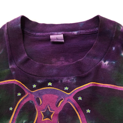 【中古品】【メンズ】 UNKNOWN 90’s AEROSMITH TIEDYE TEE 90年代 エアロスミス タイダイ Ｔシャツ 半袖 トップス 145-260711-sa-07-tei サイズ：L カラー：パープル 万代Net店