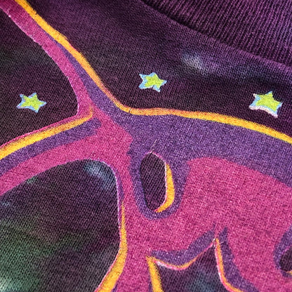 【中古品】【メンズ】 UNKNOWN 90’s AEROSMITH TIEDYE TEE 90年代 エアロスミス タイダイ Ｔシャツ 半袖 トップス 145-260711-sa-07-tei サイズ：L カラー：パープル 万代Net店