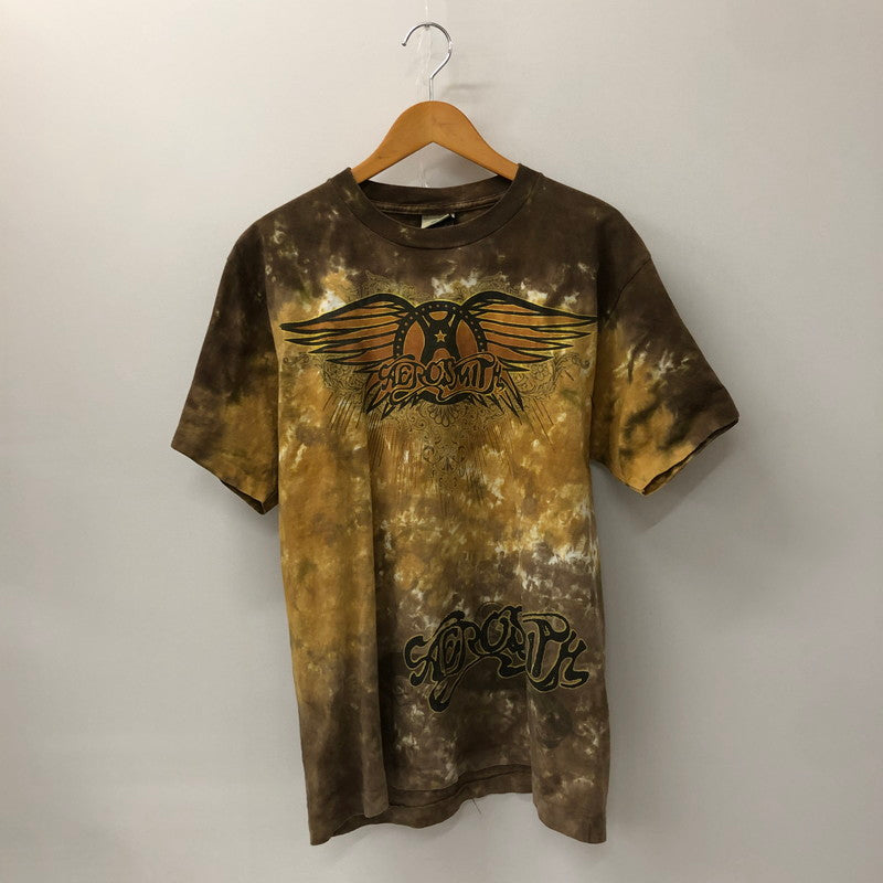 【中古品】【メンズ】  LIQUID BLUE リキッドブルー 00's AERO SMITH TIE DYE CONCERT T-SHIRT 00年代 エアロスミス タイダイ コンサート Tシャツ 半袖 トップス 145-250123-kk-02-tei サイズ：M カラー：ブラウン 万代Net店