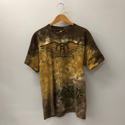 【中古品】【メンズ】  LIQUID BLUE リキッドブルー 00's AERO SMITH TIE DYE CONCERT T-SHIRT 00年代 エアロスミス タイダイ コンサート Tシャツ 半袖 トップス 145-250123-kk-02-tei サイズ：M カラー：ブラウン 万代Net店