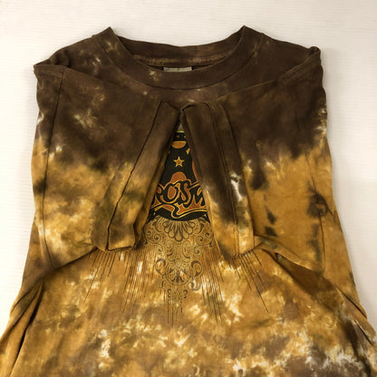 【中古品】【メンズ】  LIQUID BLUE リキッドブルー 00's AERO SMITH TIE DYE CONCERT T-SHIRT 00年代 エアロスミス タイダイ コンサート Tシャツ 半袖 トップス 145-250123-kk-02-tei サイズ：M カラー：ブラウン 万代Net店