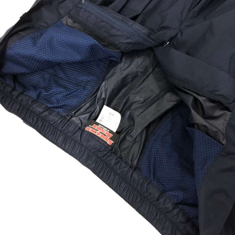 【中古品】【メンズ】  SQUEEZED DESIGN BY UNSLACKS スクイーズデザイン バイ アンスラックス NYLON 2TUCK WIDE PANTS ナイロン 2タック ワイドパンツ ボトムス 151-241117-kk-20-tei サイズ：34 カラー：ネイビー 万代Net店