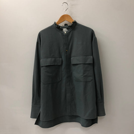 【中古品】【メンズ】  CULLNI クルニ 21AW FRILL MILITARY SHIRT 21-AW-028 フリルミリタリーシャツ 長袖 トップス 147-241117-kk-08-tei サイズ：2 カラー：グレー 万代Net店