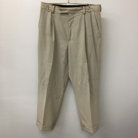 【中古品】【メンズ】 DOUBLE PLEATED TROUSERS ダブルプレーテッド トラウザーズ ボトムス パンツ 151-241119-kk-05-tei サイズ：L カラー：BEIGE 万代Net店