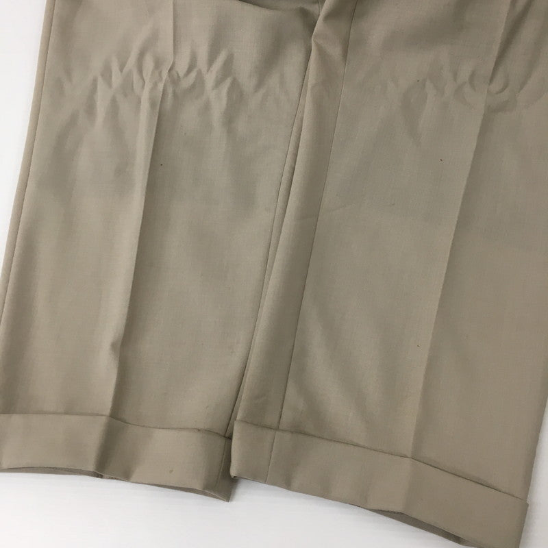 【中古品】【メンズ】 DOUBLE PLEATED TROUSERS ダブルプレーテッド トラウザーズ ボトムス パンツ 151-241119-kk-05-tei サイズ：L カラー：BEIGE 万代Net店