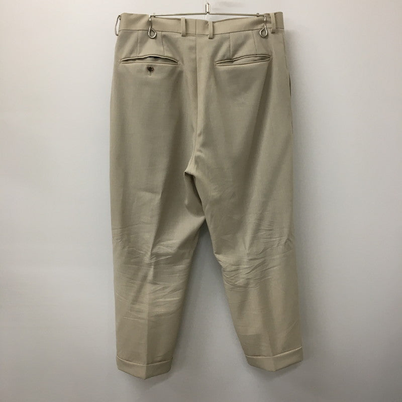 【中古品】【メンズ】 DOUBLE PLEATED TROUSERS ダブルプレーテッド トラウザーズ ボトムス パンツ 151-241119-kk-05-tei サイズ：L カラー：BEIGE 万代Net店