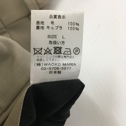 【中古品】【メンズ】 DOUBLE PLEATED TROUSERS ダブルプレーテッド トラウザーズ ボトムス パンツ 151-241119-kk-05-tei サイズ：L カラー：BEIGE 万代Net店