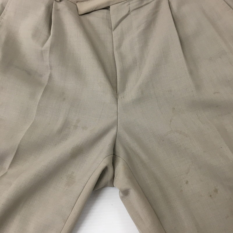 【中古品】【メンズ】 DOUBLE PLEATED TROUSERS ダブルプレーテッド トラウザーズ ボトムス パンツ 151-241119-kk-05-tei サイズ：L カラー：BEIGE 万代Net店