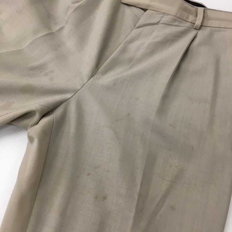 【中古品】【メンズ】 DOUBLE PLEATED TROUSERS ダブルプレーテッド トラウザーズ ボトムス パンツ 151-241119-kk-05-tei サイズ：L カラー：BEIGE 万代Net店