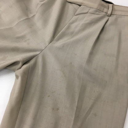 【中古品】【メンズ】 DOUBLE PLEATED TROUSERS ダブルプレーテッド トラウザーズ ボトムス パンツ 151-241119-kk-05-tei サイズ：L カラー：BEIGE 万代Net店