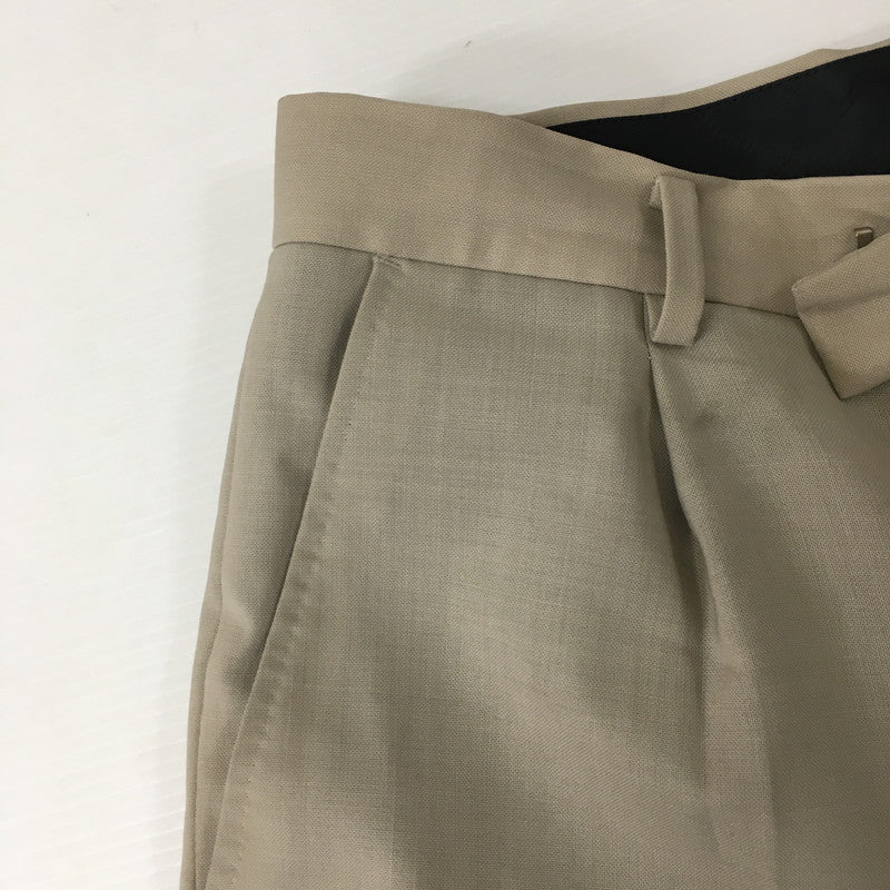 【中古品】【メンズ】 DOUBLE PLEATED TROUSERS ダブルプレーテッド トラウザーズ ボトムス パンツ 151-241119-kk-05-tei サイズ：L カラー：BEIGE 万代Net店
