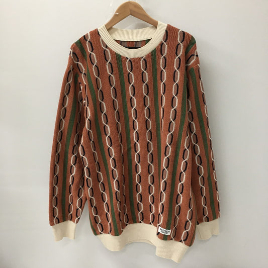 【中古品】【メンズ】 WACKO MARIA ワコマリア 24SS CREW NECK SWEATER TYPE-1 24SS-WMK-KN22 クルーネックセーター タイプ1 トップス サマーニット 140-241119-kk-01-tei サイズ：L カラー：BROWN 万代Net店