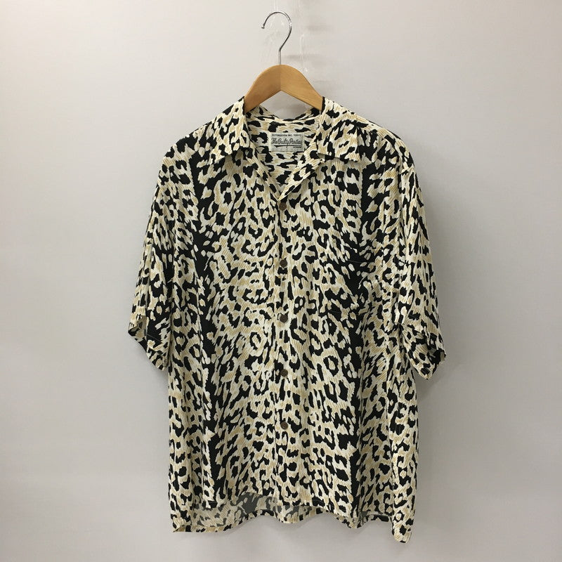 【中古品】【メンズ】 WACKO MARIA ワコマリア 23SS HAWAIIAN SHIRT S/S TYPE-6 LEOPARD 23SS-WMS-HI10 ハワイアンシャツ ショートスリーブ タイプ6 レオパード 半袖 トップス アロハシャツ 140-241119-kk-02-tei サイズ：L カラー：BEIGE 万代Net店