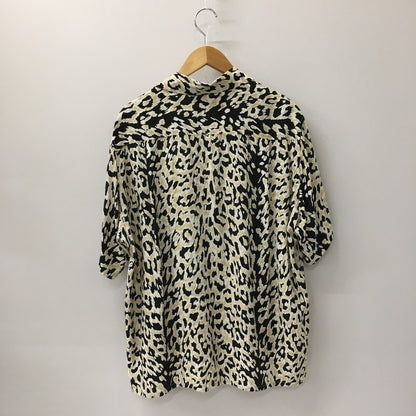 【中古品】【メンズ】 WACKO MARIA ワコマリア 23SS HAWAIIAN SHIRT S/S TYPE-6 LEOPARD 23SS-WMS-HI10 ハワイアンシャツ ショートスリーブ タイプ6 レオパード 半袖 トップス アロハシャツ 140-241119-kk-02-tei サイズ：L カラー：BEIGE 万代Net店