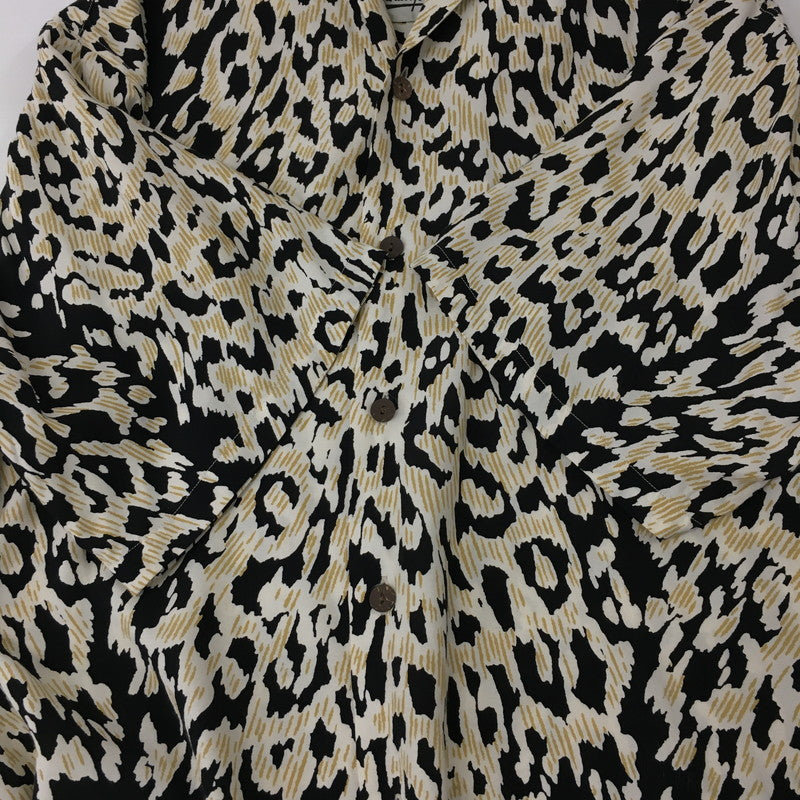 【中古品】【メンズ】 WACKO MARIA ワコマリア 23SS HAWAIIAN SHIRT S/S TYPE-6 LEOPARD 23SS-WMS-HI10 ハワイアンシャツ ショートスリーブ タイプ6 レオパード 半袖 トップス アロハシャツ 140-241119-kk-02-tei サイズ：L カラー：BEIGE 万代Net店