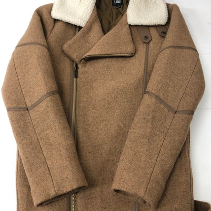 【中古品】【メンズ】  BLACK KAVIAR ブラックキャビア BOA COLLAR WOOL COAT ボアカラー ウールコート アウター 145-250117-kk-01-tei サイズ：S カラー：ブラウン 万代Net店