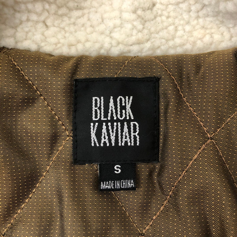 【中古品】【メンズ】  BLACK KAVIAR ブラックキャビア BOA COLLAR WOOL COAT ボアカラー ウールコート アウター 145-250117-kk-01-tei サイズ：S カラー：ブラウン 万代Net店