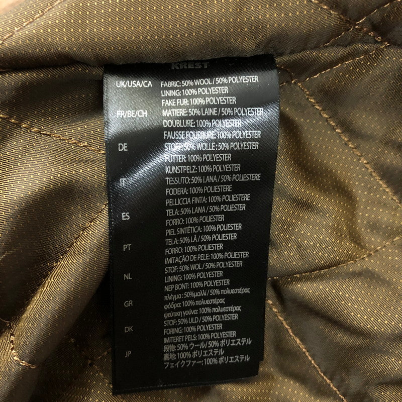 【中古品】【メンズ】  BLACK KAVIAR ブラックキャビア BOA COLLAR WOOL COAT ボアカラー ウールコート アウター 145-250117-kk-01-tei サイズ：S カラー：ブラウン 万代Net店